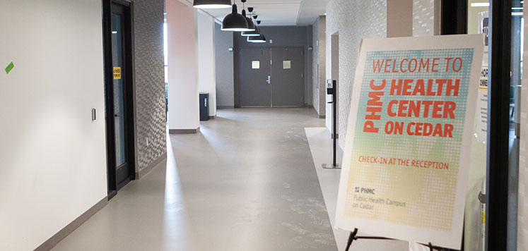 PHMC Health Center on Cedar Lobby entrance